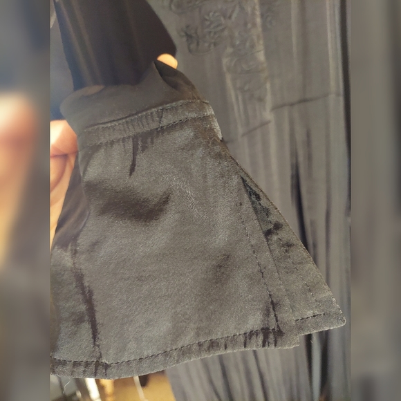 Free People Embroidered Black Mandarin collared dress - Picture 8 of 8